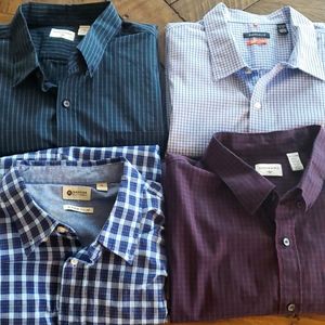 4 XXL Dress shirts. Haggar, Dockers, Van Heusen